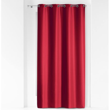 Rideau A Oeillets 140 x 280 CM Polyester UNI Essentiel Rouge (1/5)