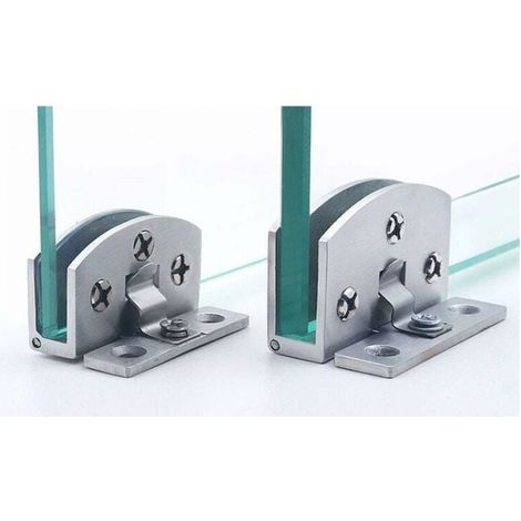 Pack Zinc Alloy Cabinet Glass Door Hinges, Wine Cabinet Door Hinges, Display Cabinet Clamps, No Drilling Required MUMU (1/4)