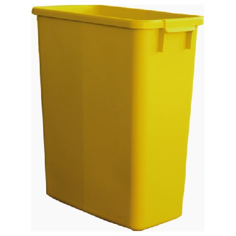Poubelle de tri rectangulaire 60 Litres – Résistante aux chocs – Empilable – Dimensions 58,5 cm x 28 cm – Pour espaces confinés – EKO