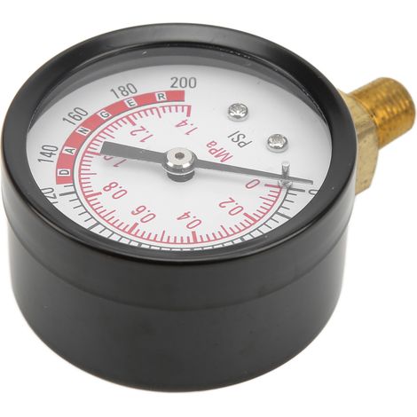 Manomètre radial Y50 pour air, huile, eau - Cadran circulaire - Pression 0-1.4 MPa / 0-200 PSI - Raccord 1/8" NPT (1/5)