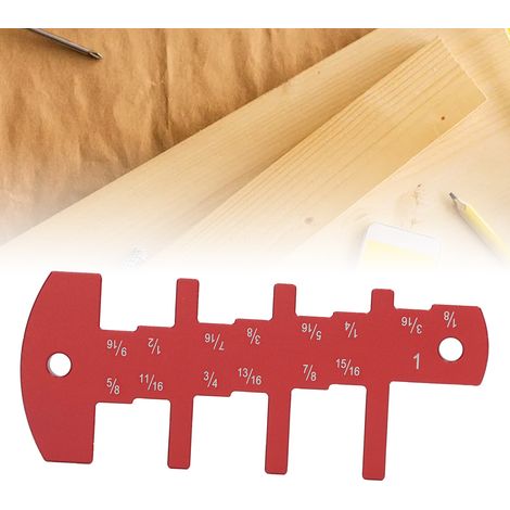 Outil de mesure de hauteur pour le travail du bois, règle de profondeur de sciage, gabarit de hauteur impérial, accessoires de bricolage pour le travail du bois (1/5)