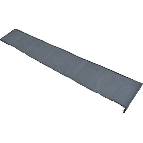 Housse parasol imperméable fermeture éclair sangles fixation polyester Oxford gris 178x25/35 cm