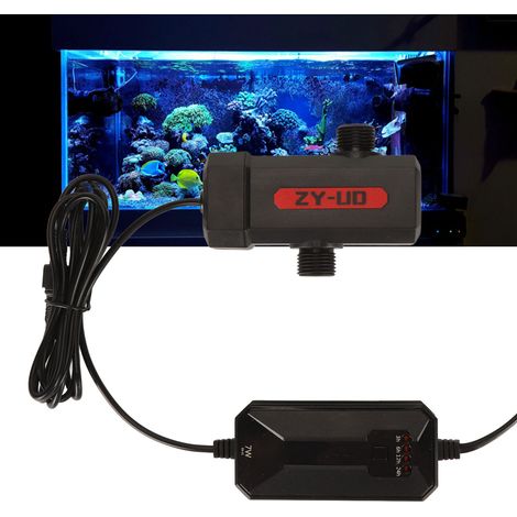 Lampe de purification d'eau UV pour aquarium, pompe à eau filtrée,seau externe, lampe de purification d'eau UV connectée en série, amphibie, lampe d'élimination des algues d'aquarium UV domestique 220 (1/5)