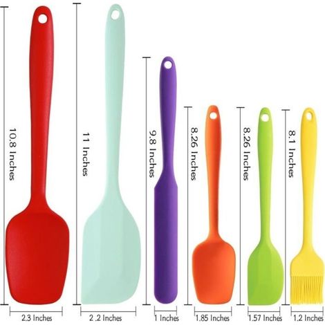 Spatule Silicone,Spatule Cuisine, Marises de Cuisine Pâtisserie Résistante à la Chaleur, Ustensiles à Maryse Patisserie Alimentaire (1/4)