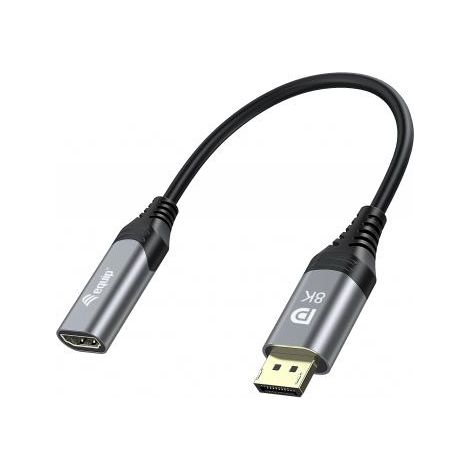 Equip 133446 cavo e adattatore video 0,15 m DisplayPort HDMI Nero, Grigio (1/4)