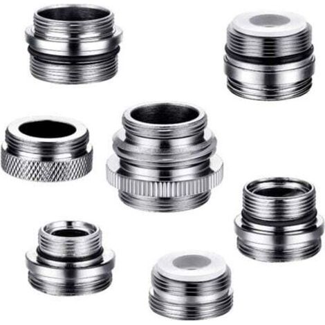 Set di 7 adattatori per rubinetto, adattatore aeratore in ottone per lavello da cucina, adattatore per rubinetto maschio/femmina per collegare un tubo da giardino, filtro per l'acqua