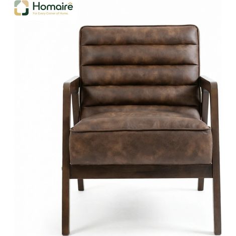 Fauteuil en bois marron 64 x 86 x 79 cm HOMAIRE (1/5)