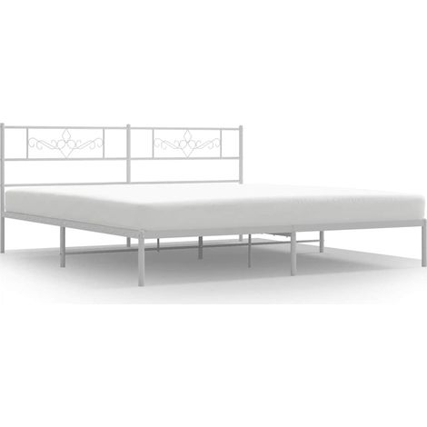 Maison Exclusive - Giroletto con Testiera Metallo Bianco 183x213 cm (1/5)
