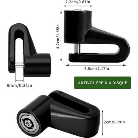 Bloque-Disque - Antivol En Alliage Pour Vélo Moto Trottinette Électrique - Compatible Disques 160 À 203 Mm - 1 Pièce (1/4)