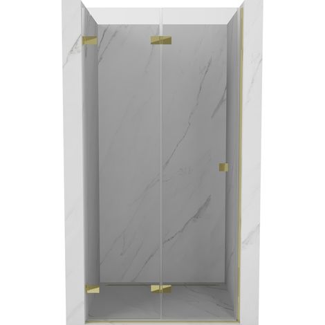 Mexen Lunar-F porte de douche pliante gauche 85 cm, transparent, doré - 836-085-000-50-00-L (1/5)