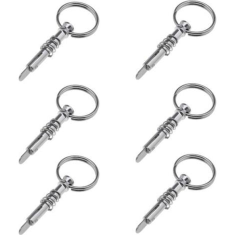 6pcs Goupille à Dégagement Rapide 0.24" Diamètre avec Came de Descente et Goupille à Ressort Longueur 1.57'' 316 Acier Inoxydable Top Pin Matériel Marin (1/5)