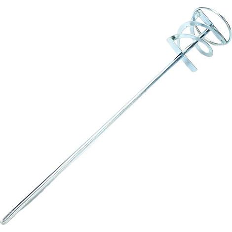 Mélangeur mortier pour perceuse électrique 12cm, Mitigeur, peinture et mortier mélangeur,, Longueur 500mm (1/4)