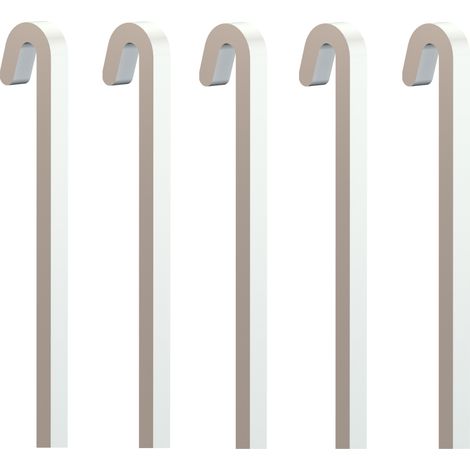 Pack 5 tiges carrées droites alu 20 kg - 4 mm - Accessoire Cimaise Tableau Gris , 100 cm