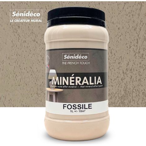 Peinture murale à effets sablé mat 1L – Couleur Fossile – Surface couverte 10 m² – Application facile sur supports sains (1/5)