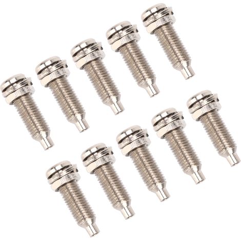 10 Stück 4-mm-Anschlussklemmen, vernickeltes Messing, M6-Mutter, Bananenbuchsen für Elektronik- und Industrieanlagen (1/5)