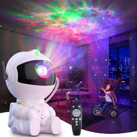Projecteur de veilleuse galaxie astronaute avec télécommande, alimentation USB, projecteur lumineux astronaute orientable à 360° (1/5)