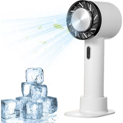 1 Ventilateur portatif, refroidissement par pression, batterie 2200 mAh, USB, ABS, bureau et voyage (1/5)