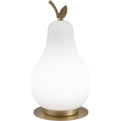 Lampe De Table Wilma 8W Led Intégrée 3000K Blanc/Laiton Satiné, Variateur Tactile, Ip20, 230V, Design En Métal Et Verre - Wilma (1/3)