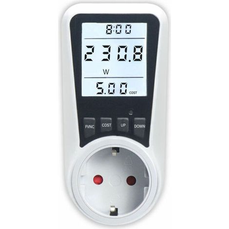 Wattmètre Prise Compteur d'Énergie, Consommation d'Énergie avec 7 Modes Surveillance, Écran LCD Rétroéclairé, Prise Consommation Electrique pour Économie d'Energie, Surcharges de P (1/5)
