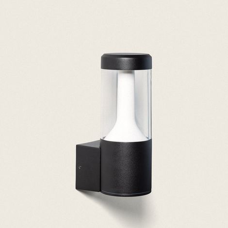 Aplique de Pared Exterior LED 10W Iluminación Aluminio Mikaro Negro Negro Mate