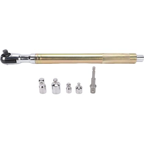 [JAMAIS UTILISÉ]Rallonge à cliquet multifonctionnelle robuste et déportée pour clés à chocs, 1/2 po, avec adaptateur pour espaces restreints, compatible avec les douilles standard. (1/5)