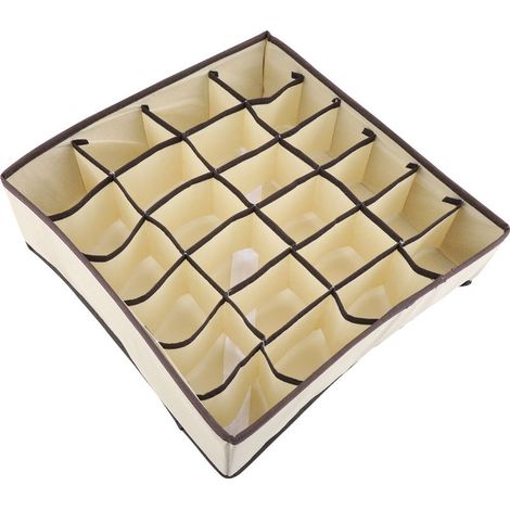 Boîte de rangement portable, compartiments pour soutien-gorge, sous-vêtements et chaussettes (24 compartiments) (1/5)
