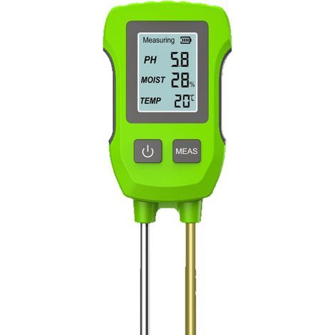 Testeur de Sol 3-en-1 Professionnel, Mesure pH Humidité Température du Sol, pour Jardinage, Arboriculture, Culture en Pot, Sonde Longue 25cm, Écran Numérique (1/5)