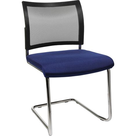 Schwingstuhl Netzbespannung schwarz Stoff blau Rundrohr D.22mm TOPSTAR (1/5)