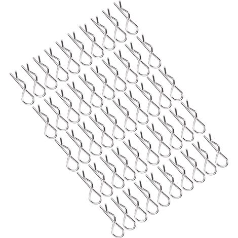 50 Pièces Attaches de Carrosserie Type R pour Voiture Télécommandée 1/10 1/12 1/16 - Accessoires RC (1/5)