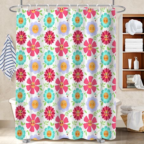 Rideau de bain 180x180 poids aux ourlets voile de douche pour un intérieur cosy et chaleureux (1/5)
