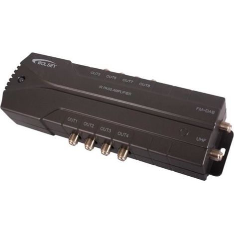 Amplificateur RF - Wolsey - LTE 8 voies - Pass IR - Couleur Noir - 8 sorties