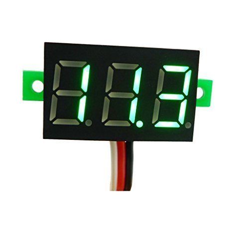 Visor LCD 3 digitos con voltimetro 0-100V  Verde (1/4)