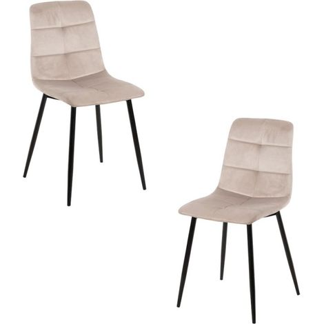 Packs Sillas Comedor - Pack 2 Sillas Daris Terciopelo - Gris claro