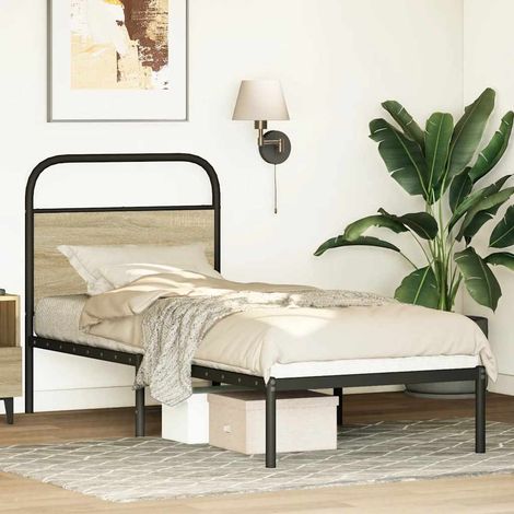 Headboard Sonoma Oak 75 cm Steel and Engineered Wood vidaXL (1/5)