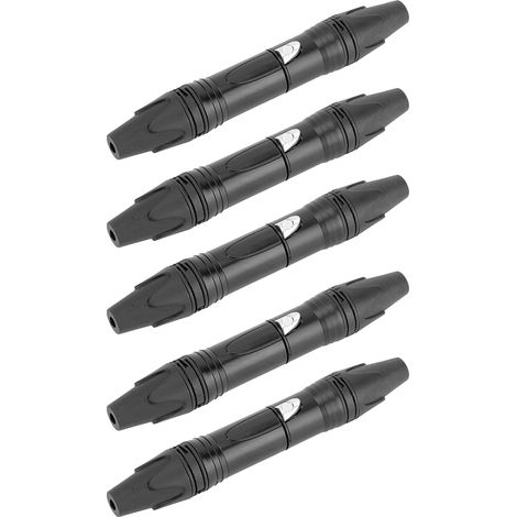 Connecteur audio Cannon noir, lot de 5 paires de prises XLR 3 broches (1/5)