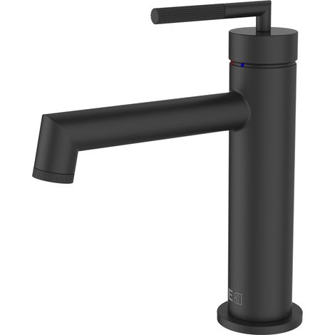 Essebagno Portofino niedriger Waschtischmischer schwarz matt