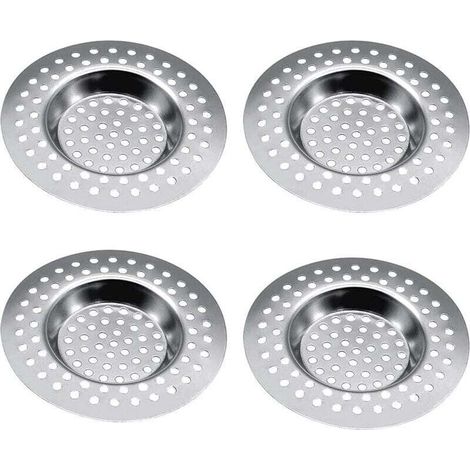 Spülbecken-Siebstopfen, 4er-Set, aus Edelstahl, für Küchenspüle, Badewanne oder Waschbecken. (1/4)
