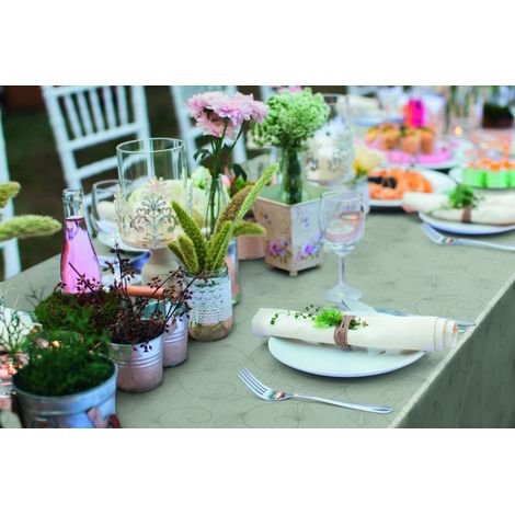 d-c-table® Tischdecke Monte Carlo Jolice 150 cm rund, creme Tischdecke