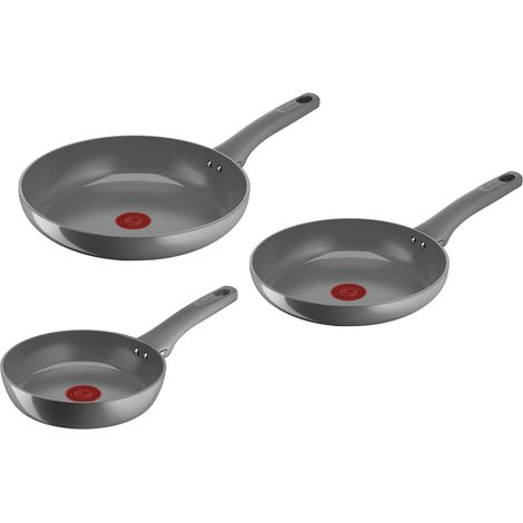 Lagostina Risorsa, Set Padelle Antiaderenti, 3 Padelle 20, 24 e 28 cm con Rivestimento in Ceramica, Padelle Antiaderenti Compatibili con Gas e Induzione, Tecnologia Thermosignal, Cottura Senza Grassi (1/5)