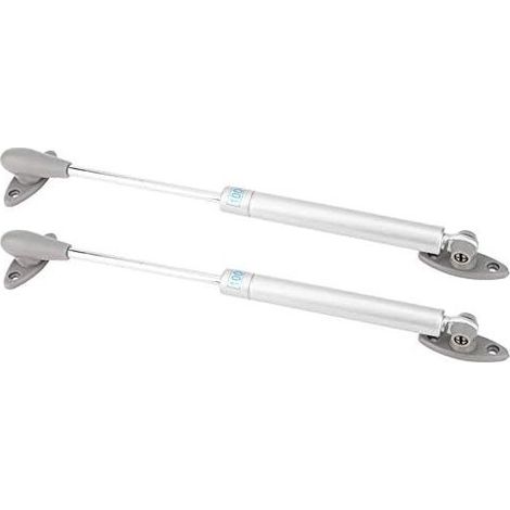 2x 100N Gaz Spring Struts Support Porte Armoire Charnière Couvercle Séjour Cuisine Placard Porte Ressort À Gaz Chocs avec Plaque Fixation Inférieure Tête d'Olive (1/5)