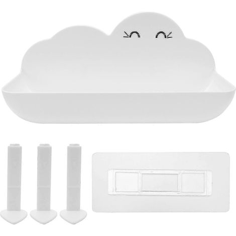 Étagère de rangement murale sans perçage, panier de douche amovible (1/5)