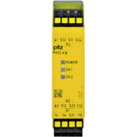 Bloc logique de sécurité PNOZ e1p C 24VDC 2so PILZ Tension de fonctionnement: 24 V/DC 2 NO (T) (l x