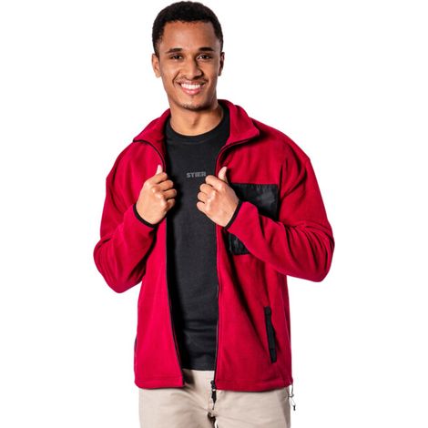 Veste en polaire zippée STIER S rouge foncé