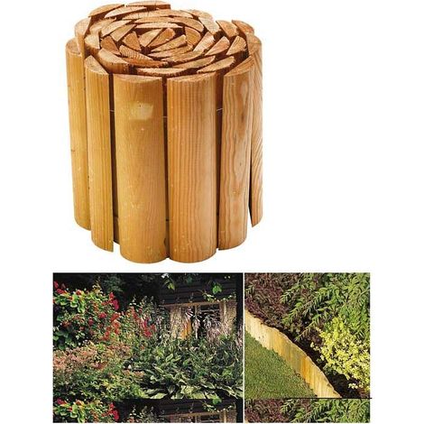 Bordura Giardino in Legno di Conifera - Naturale - 5x20x180 cm (1/2)