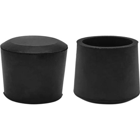 Set mit 4 runden, rutschfesten Gummigleitern für Stuhlbeine, schwarz, 28 mm (1/4)