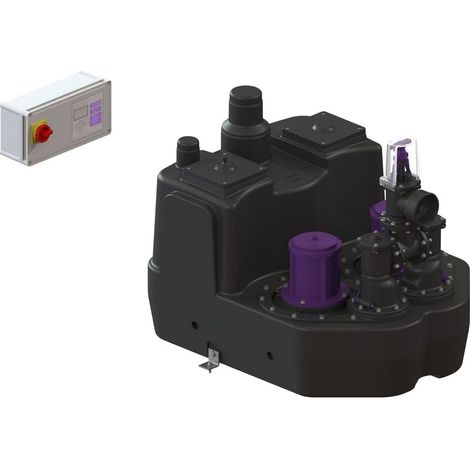 Kessel Hebeanlage Aqualift F XL 200 l Duo SPF 1500-S1, Schieber aus Kunststoff (1/2)