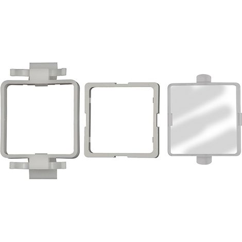 Riegler Einbaurahmen mit Schutz-Abdeckung aus Kunststoff, Digital-Mano (1/2)