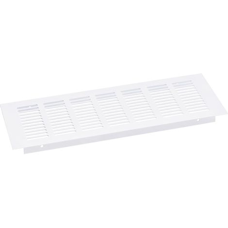 Air Aérations Couvercle, 1pcs 300 x 80mm - Aluminium Alliage Maille Air Retour Vent Couvercle, Rectangle Persiennes Ventilation Grille pour Chaussure Armoire Armoire (Blanc) (1/5)