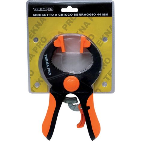Morsetto a cricco cricchetto con serraggio apertura max 44 mm pinza speciale (1/2)