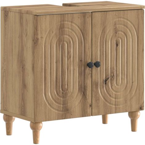 Mueble de lavabo para baño ALKMAAR Roble artisan vidaXL (1/5)